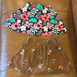 Floral and Butterfly Kids Skirt Set